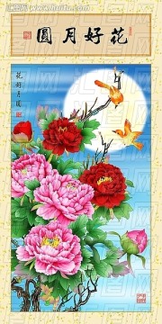 牡丹 花好月圆