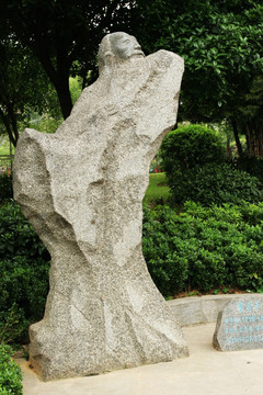 广西柳州石刻雕像 曹雪芹