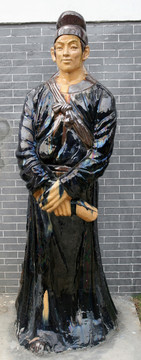 唐代文化名人雕像 李贺