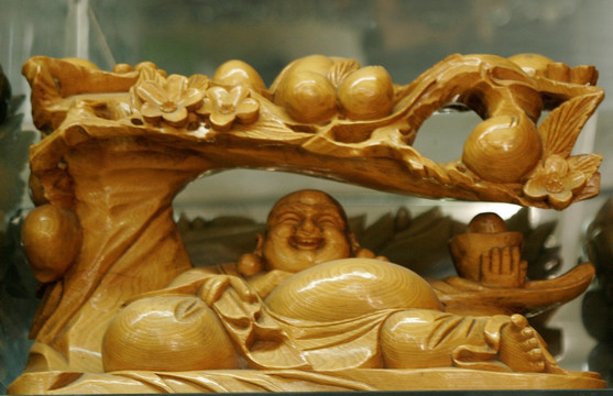 傣族风格工艺品 木雕佛像