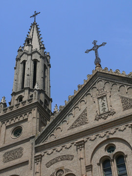 哥特式建筑新绛天主教堂