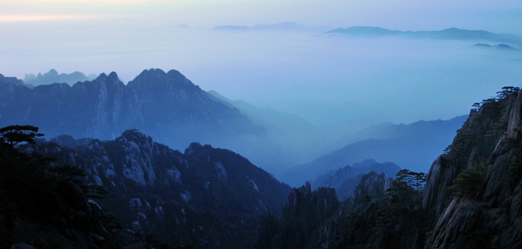 黄山风光 清晨云海