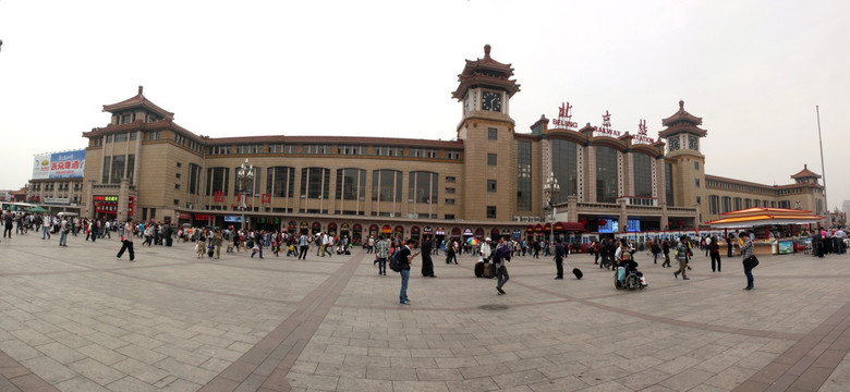 北京站广场180度全景