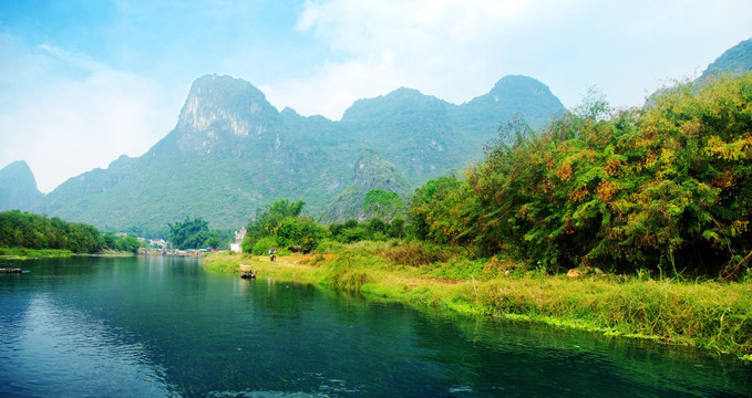 阳朔遇龙河