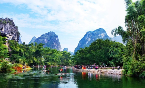 阳朔大榕树景区风光