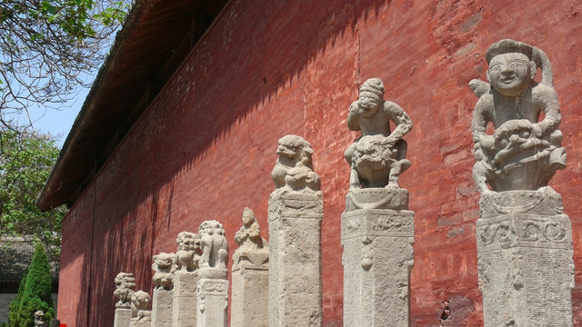 韩城文庙的拴马桩
