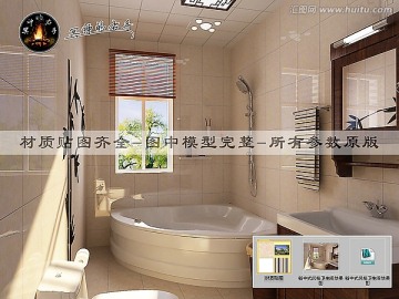 新中式风格卫生间效果图