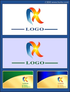 X字母飞翔通用LOGO