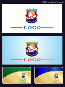 飞龙瑞兽龙虎保安盾LOGO