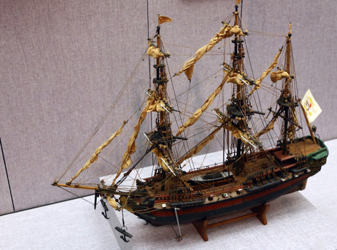 毛里求斯木炮舰模型