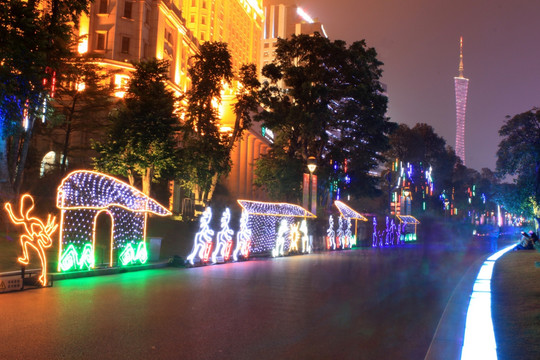 珠江新城灯光节