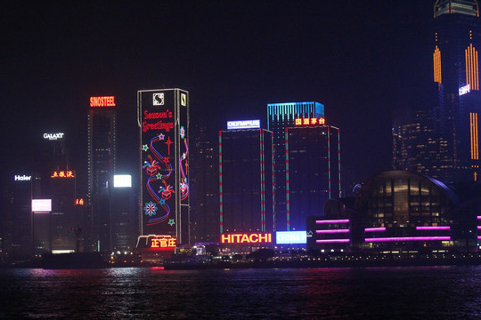 香港夜景  维多利亚港