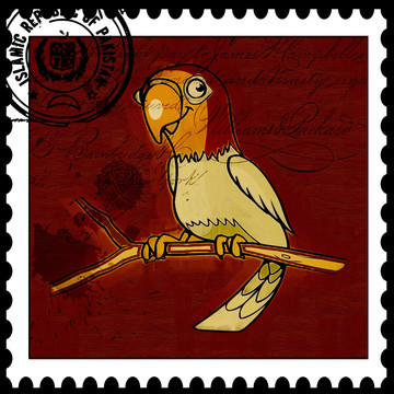 邮票 啄木鸟