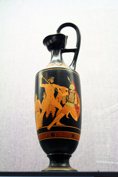 彩绘希腊神话故事陶瓶