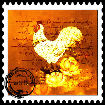 邮票 招财鸡
