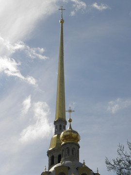彼得保罗大教堂尖塔 十字架