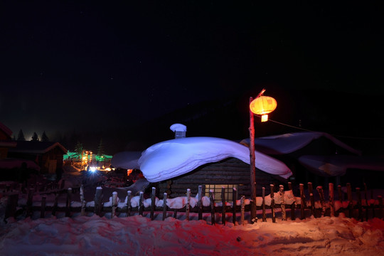 雪乡夜景