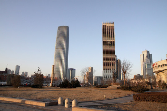 天津风光 天津最高建筑 天津环球金融中心