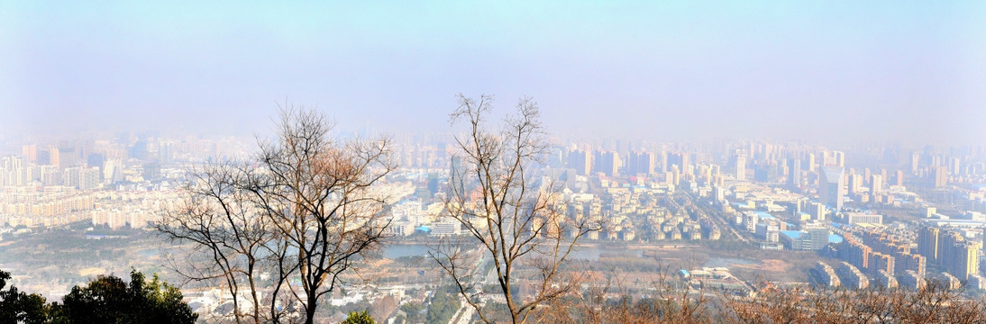 合肥大蜀山顶俯瞰