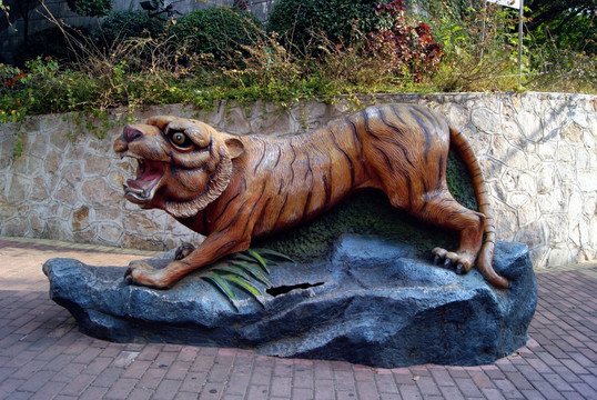老虎的雕塑