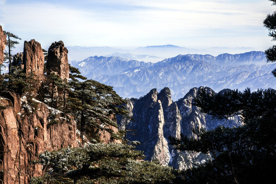 黄山风光 怪石奇松