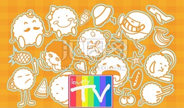 圆饼小孩卡通素材