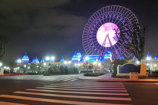 摩天轮公园夜景