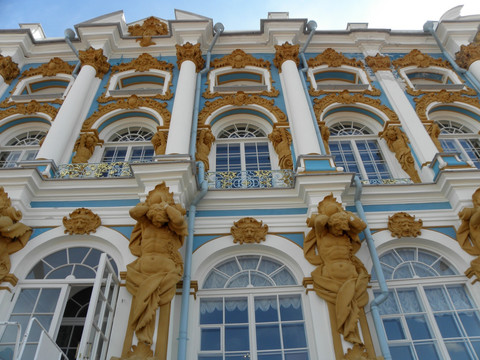叶卡捷林娜宫外墙装饰和雕塑