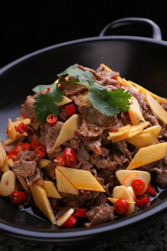 干锅姜片炒驴肉