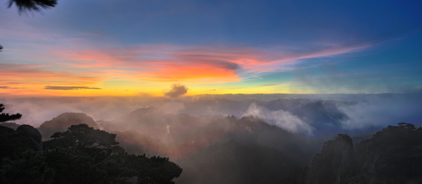 黄山日出美景