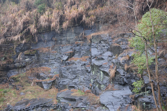 黑色岩石