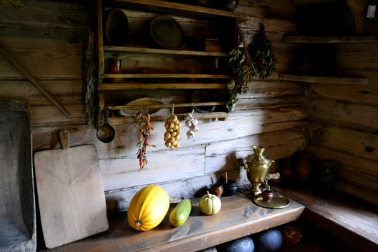 俄罗斯传统木屋 厨房