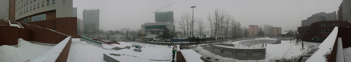 北京交通大学体育馆俯瞰180全景