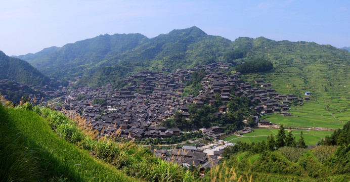 西江千户苗寨全景图