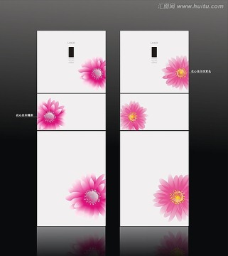 冰箱面板设计菊花