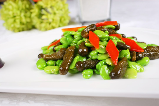 脆瓜炒豆瓣