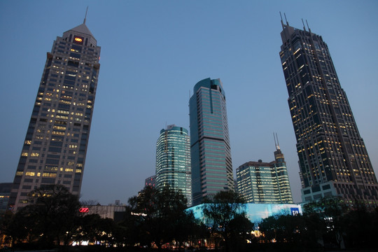 上海淮海路夜景