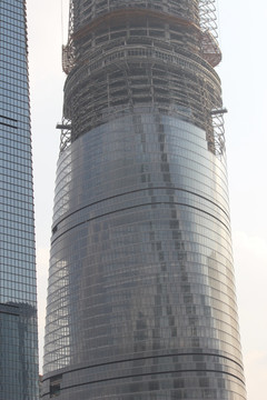 上海中心建造中