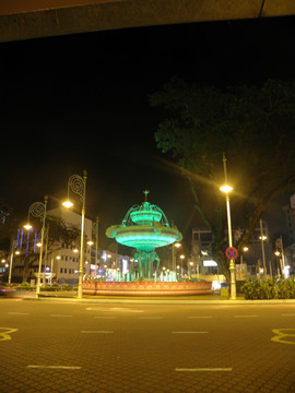 马来西亚吉隆坡印度人街喷泉