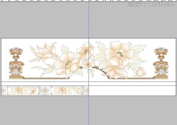 瓷片腰线花片（通道分色）