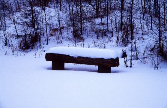 木凳雪景