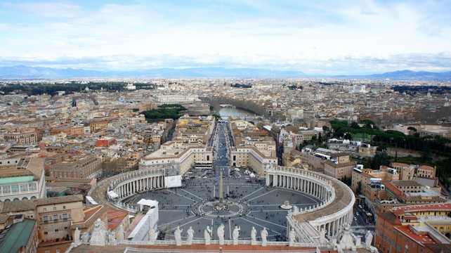 梵蒂冈俯瞰罗马城