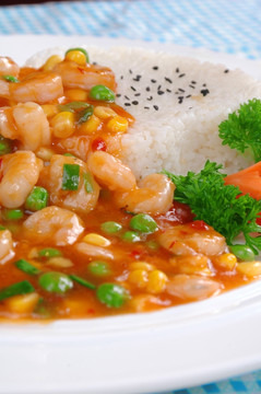 鲍汁虾仁饭