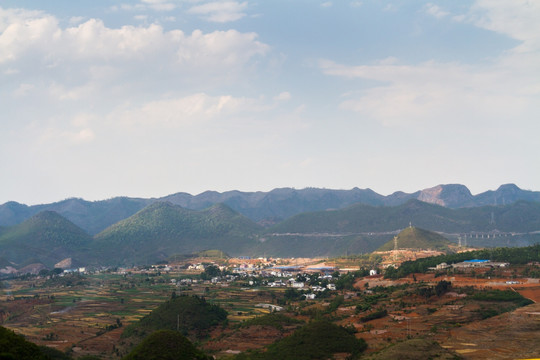 贵州马岭河 田野风光