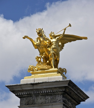 巴黎 法国 天空 云 雕像