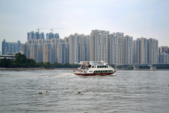 珠江风景 广州风景 江边风景
