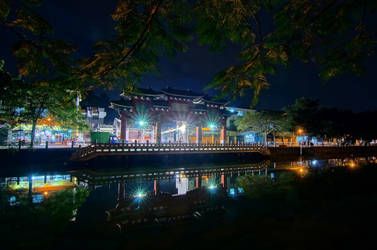 新会 天马 夜景 龙门 图丽