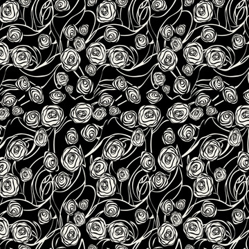 女装服装专用素材 抽象玫瑰花