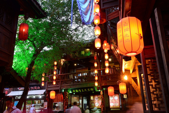 成都锦里夜景