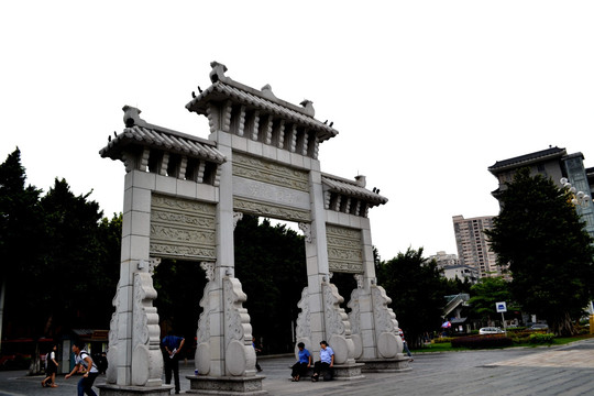 石雕 牌坊 艺术品 陈家祠